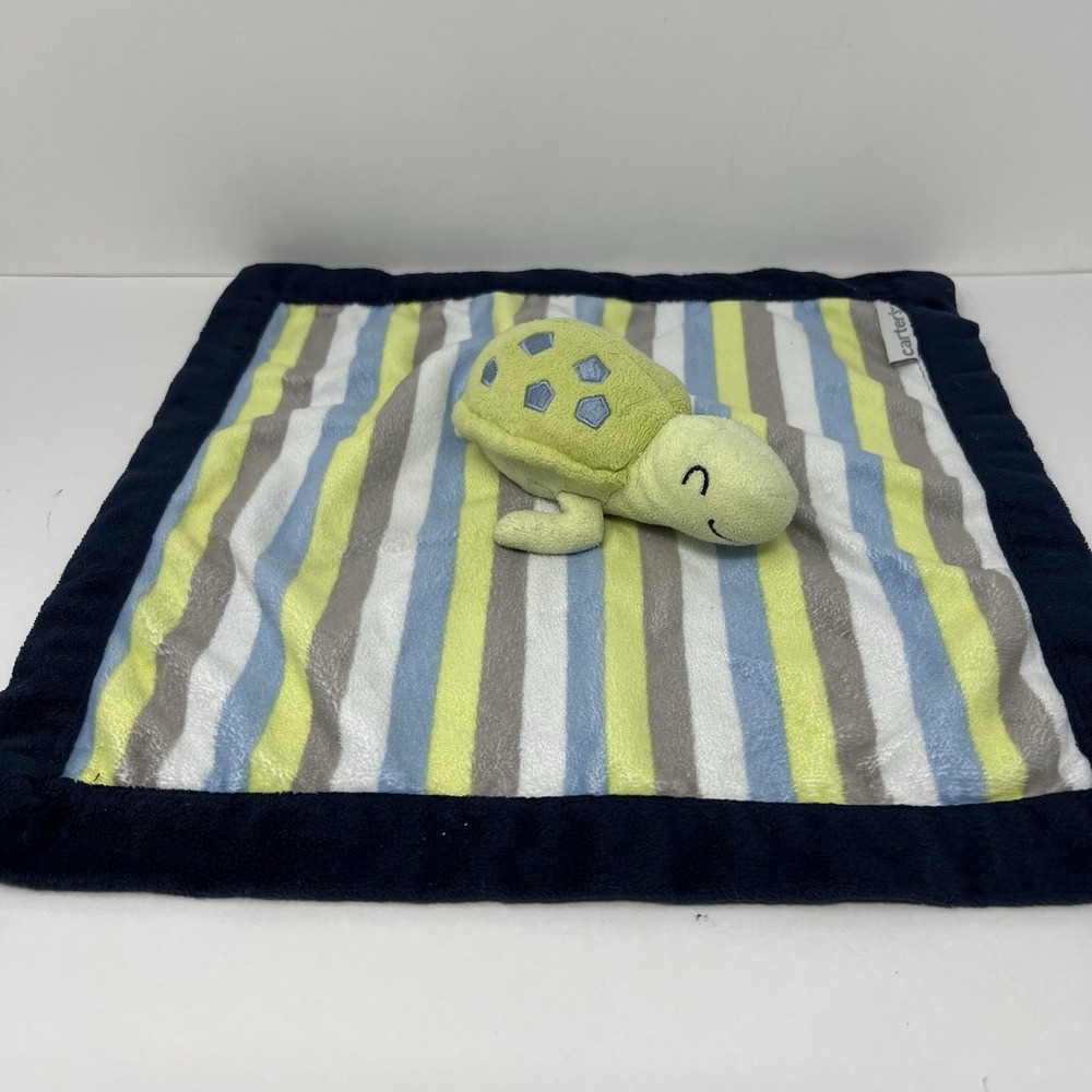 Carter's‎ Turtle Baby Security Lovey Plush Striped 13" Cuddle Comfort
